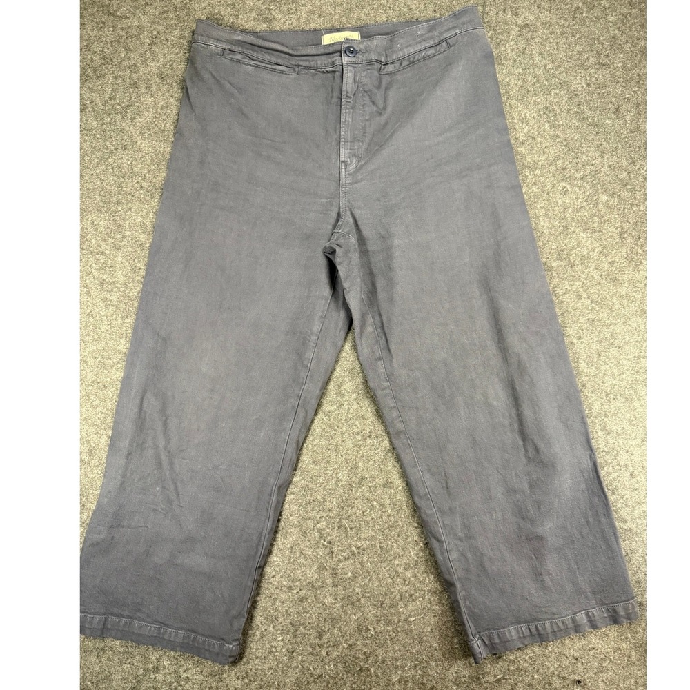 Madewell Emmett Wide Leg Crop Pants Gray Size 33 Womens Casual Trousers